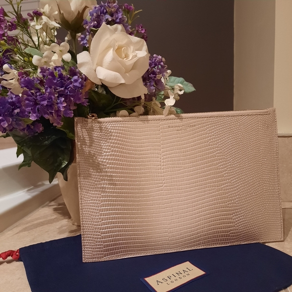 Aspinal of London Large Essential Flat Pouch - Picture 4 of 16